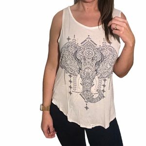 Boho Elephant Graphic Tank